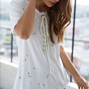 WHITE PACSUN SPLATTER SHIRT